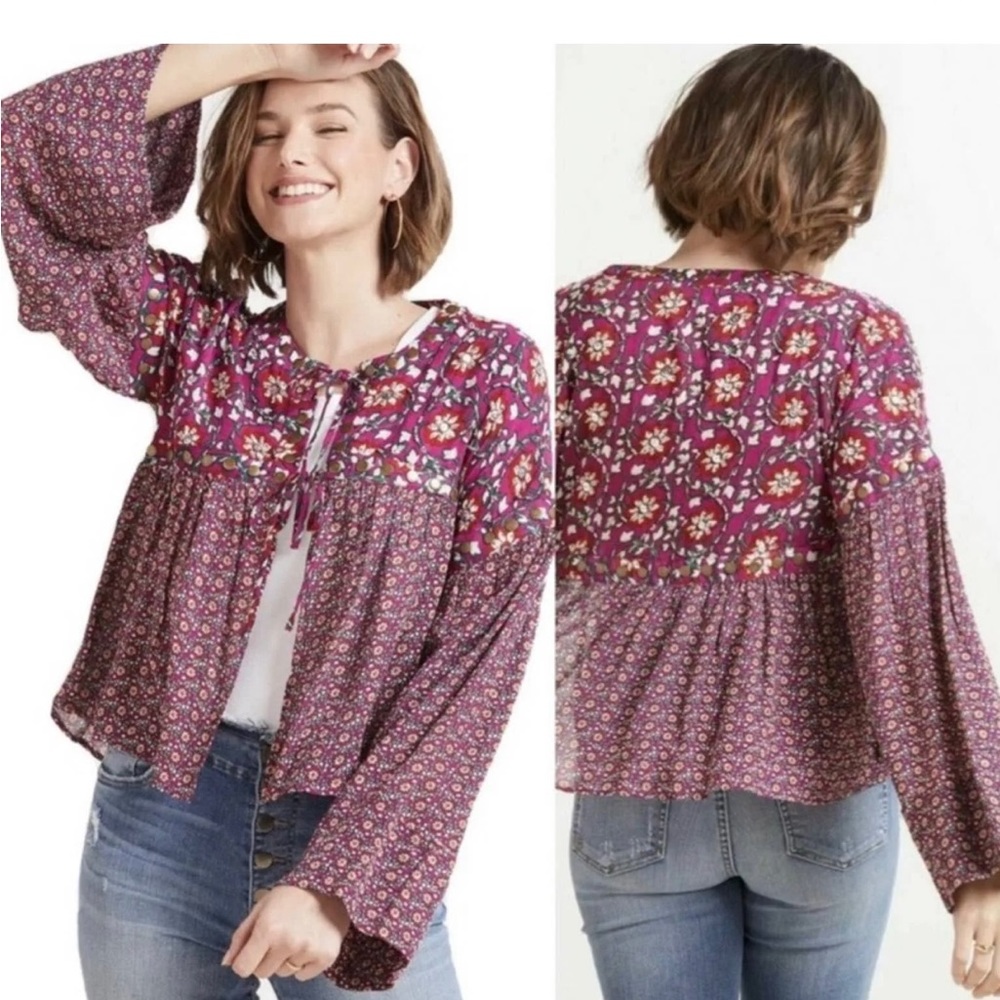 Free People Malia Embellished Babydoll Jacket NWT Sz L